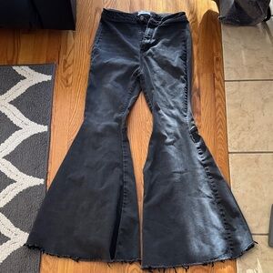 Free People Black Flared Jeans